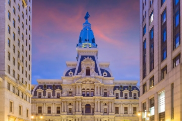 Philadelphia - City Hall Building e Estátua de William Penn